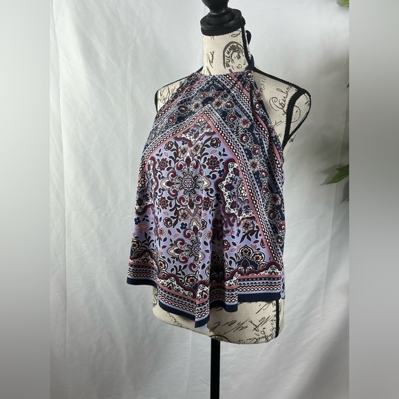 Kona Sol Red and Blue Relaxed Halter Tankini 🍒🌴☀️ - Picture 3 of 11